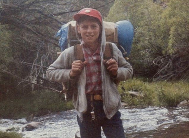 Mann on his first backpacking trip, a 50-miler with the Boy Scouts in California’s Golden Trout Wilderness.&nbsp;