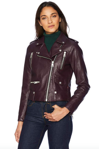 Levi's Women's Faux Leather Contemporary Asymmetrical Motorcycle Jacket (Plum)