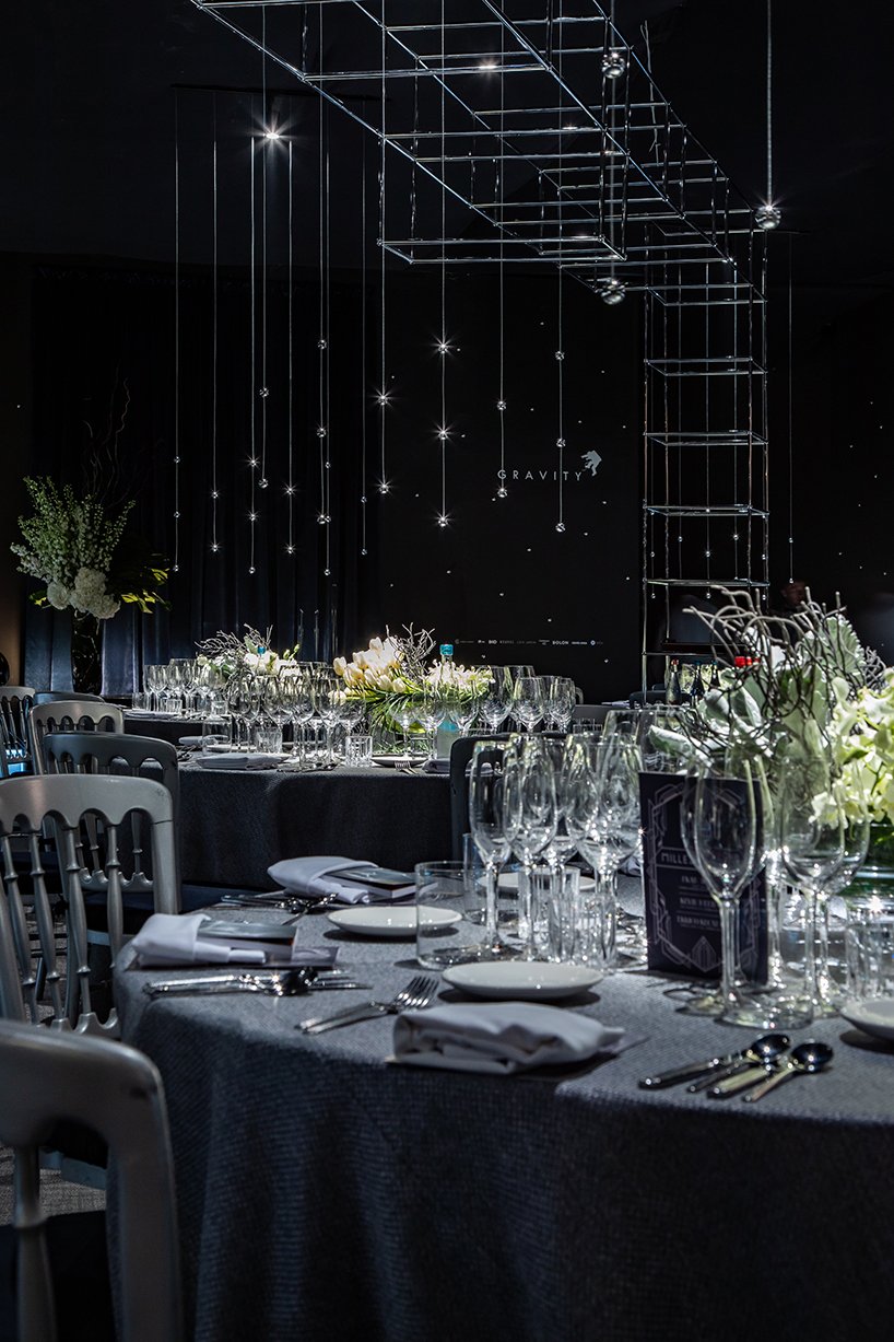 chain + siman designs 'gravity' restaurant based on the visual minimalism of alfonso cuaron designboom