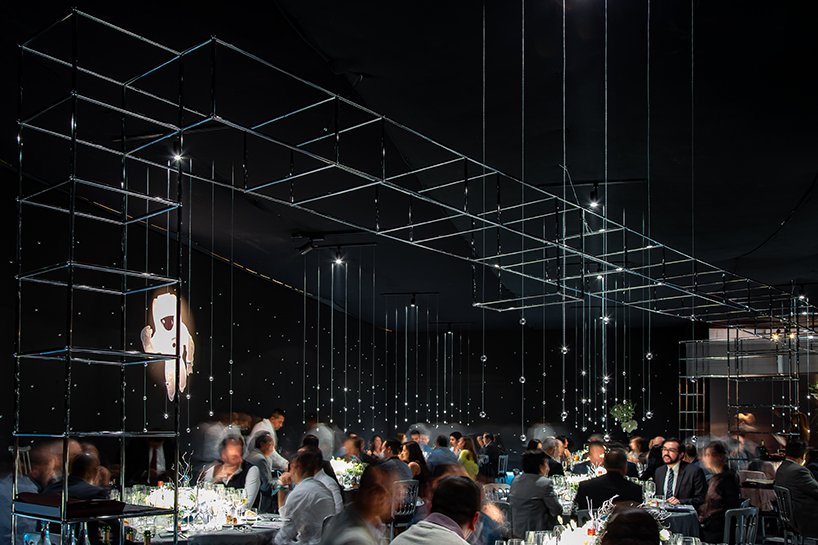 chain + siman designs 'gravity' restaurant based on the visual minimalism of alfonso cuaron designboom