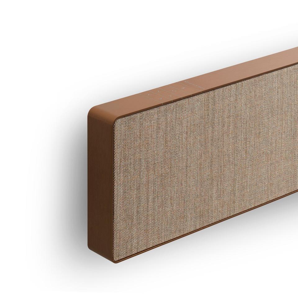 Beosound bronze and taupe soundbar