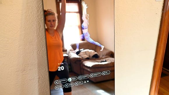 The Mirror allows you to workout along with a virtual instructor.
