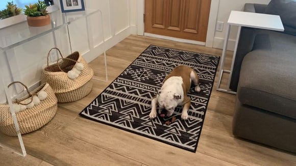 We stan a rug that can hold its own against pets and kids.