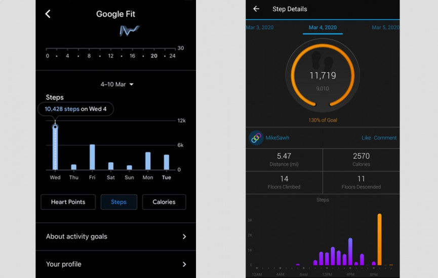 Skagen Falster 3 fitness data comparison 