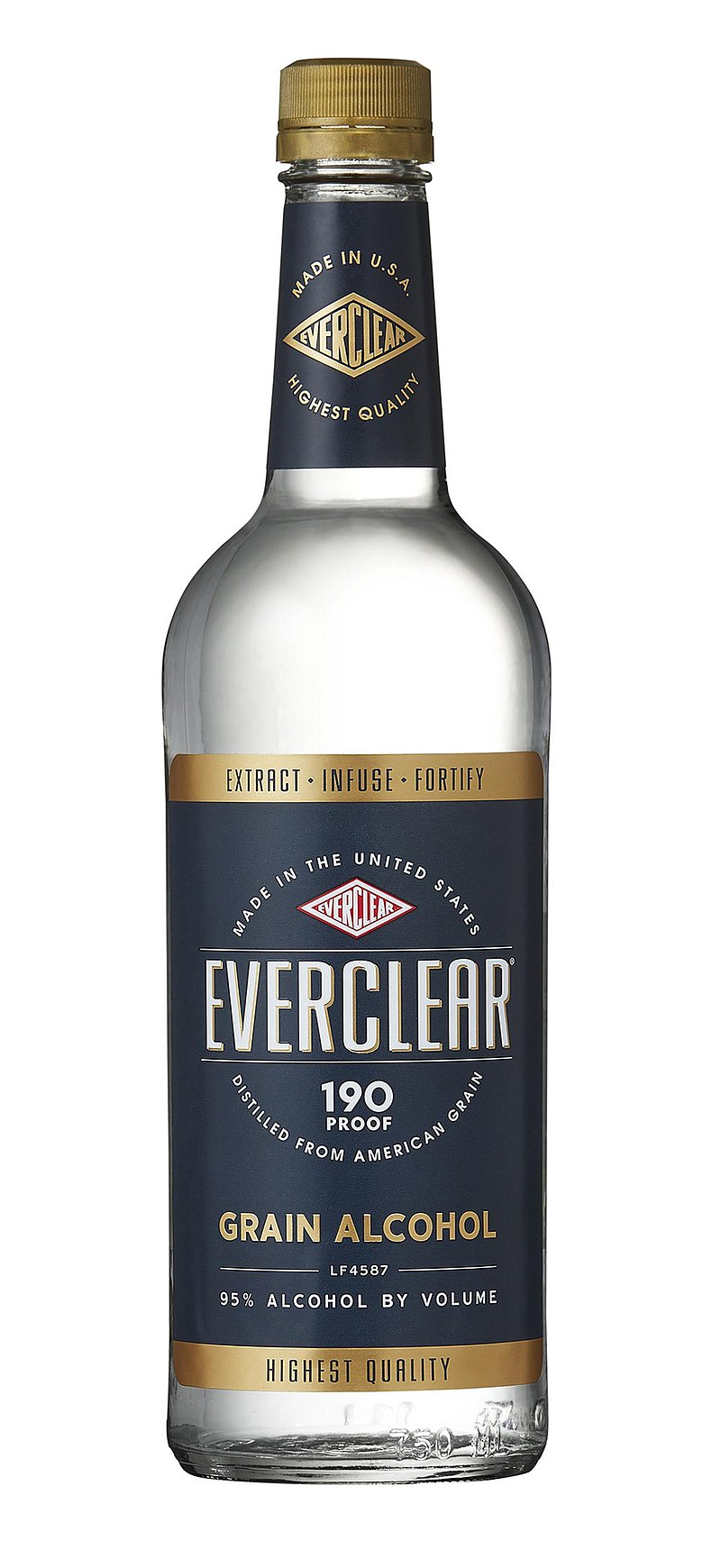 A bottle of the Everclear 190-proof grain alcohol is seen in an undat- ed image provided by Everclear. The high-octane neutral grain spirit flew off liquor store shelves in the coronavirus pandemic’s early days as a substitute for drugstore hand sanitizers. (The New York Times/Everclear) 