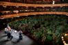 Performers inside of Bracelona's Gran Teatre del Liceu play for an audience of 2,292 plants.