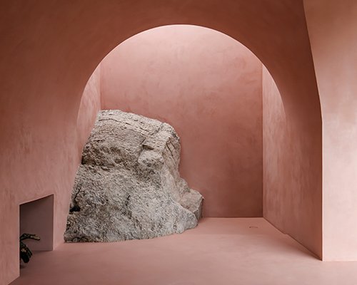 studio mar plus ask finishes its cavernous stone 'olive houses' with hyper-modern interiors