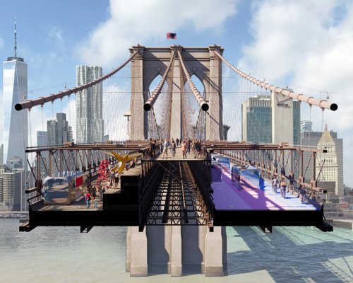 bjarke ingels group among finalists of van alen's 'reimagining brooklyn bridge' competition