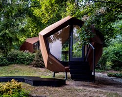 hello wood's 'workstation cabin' offers a secluded, work-from-home module