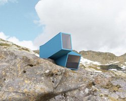 'bivacco brédy' dual-oriented shelter proposal settles within the italian alps