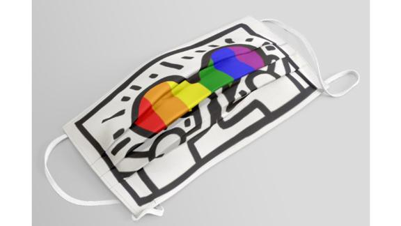 Pride Heart, Tribute To Keith Haring Face Mask 