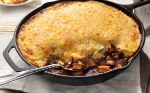 a pan of food on a plate: best cast iron skillet Lodge