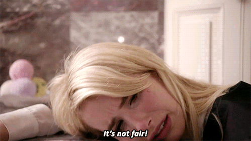 Emma Roberts in Scream Queens saying &quot;It&#x27;s not fair!&quot; while crying