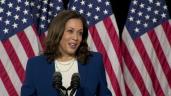 Kamala Harris in a striped shirt: Sen. Kamala Harris, D-Calif., delivered her first remarks as former Vice President Joe Biden's running mate for the 2020 election. She said she was 