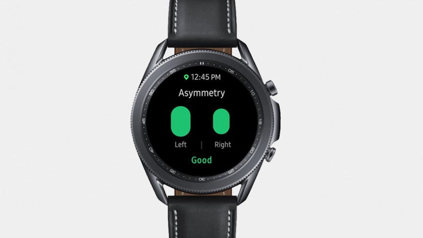 Health and fitness features showing asymmetry running metric on Watch 3 