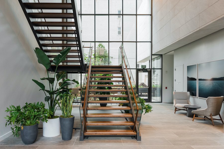 the chestnut apartment profile lobby staircase