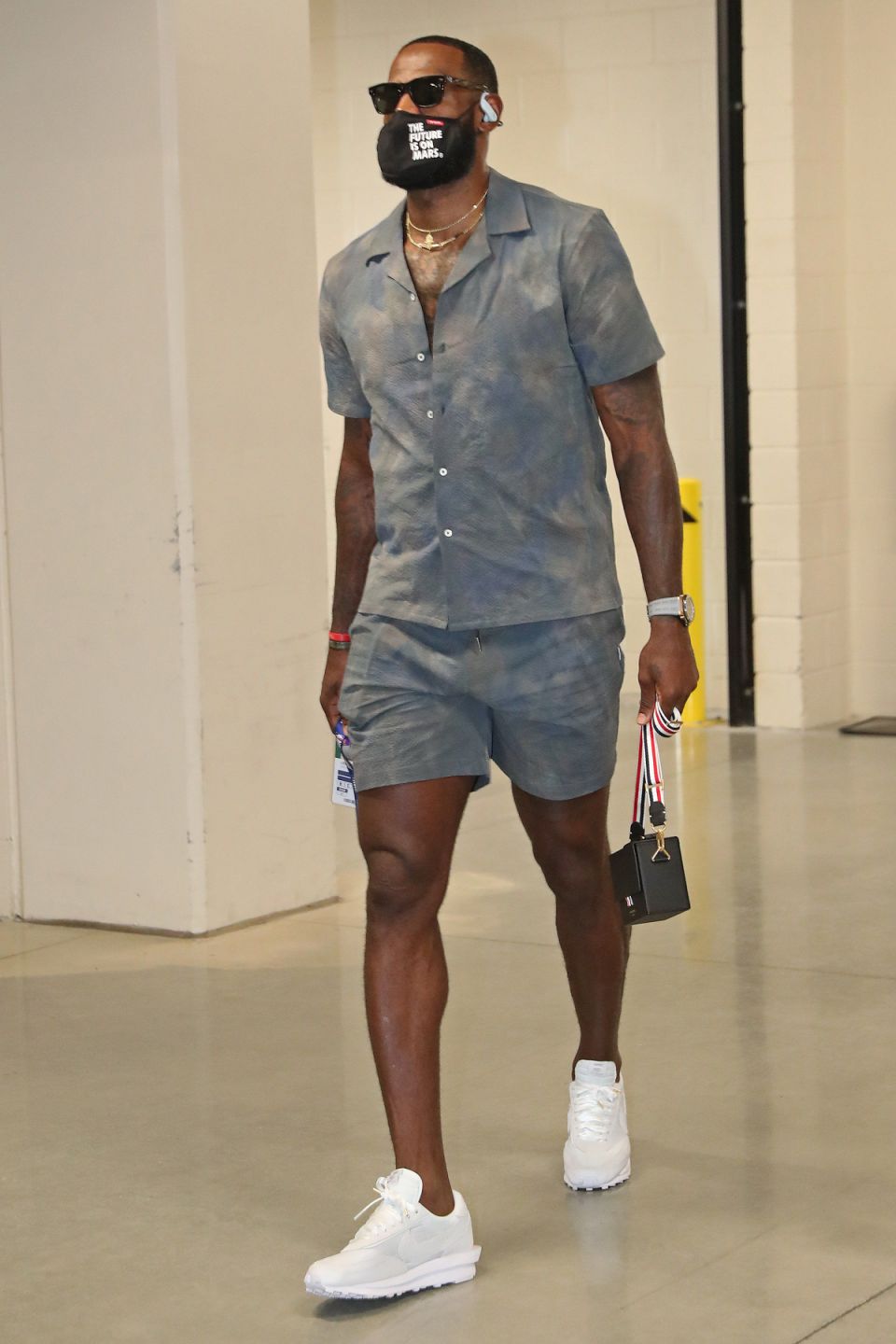 <div class="caption"> LeBron James of The Los Angeles Lakers in Orlando, July 30, 2020. </div> <cite class="credit">Joe Murphy / Getty Images</cite>