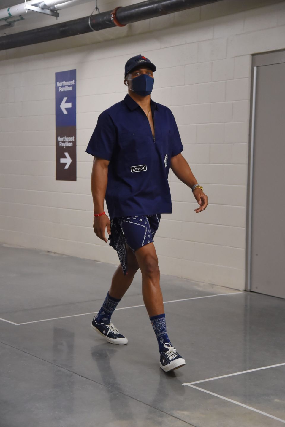 <div class="caption"> Russell Westbrook of the Houston Rockets in Orlando, July 31, 2020. </div> <cite class="credit">Bill Baptist / Getty Images</cite>