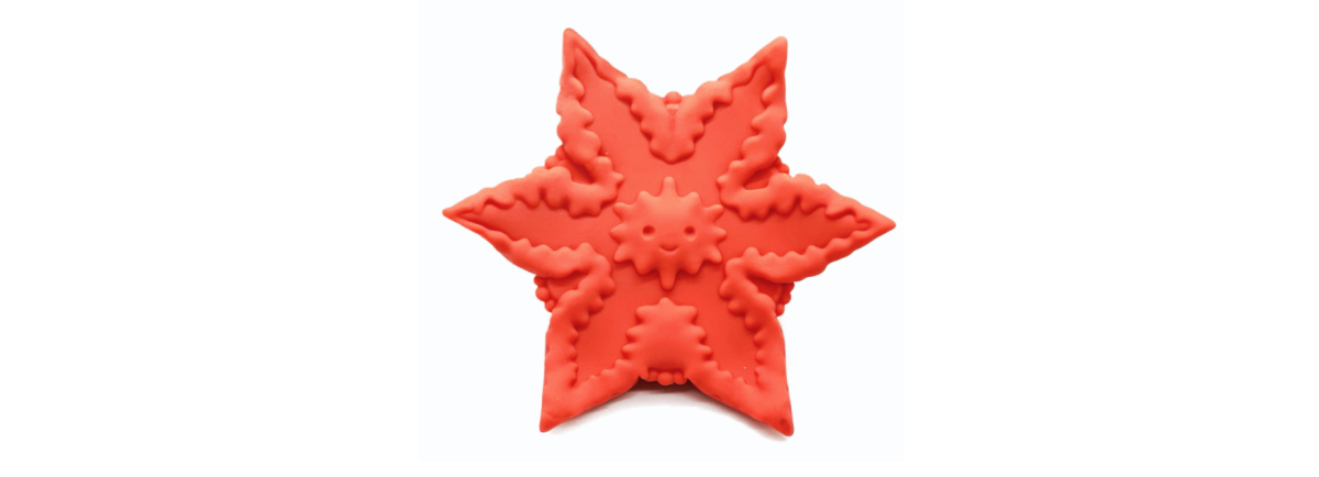 an orange alien starfish-shaped vibrator