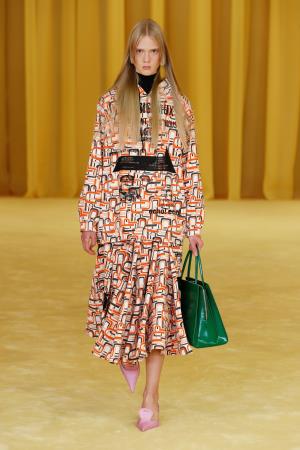 a person wearing a dress: Prada Spring/Summer 2021 women's collection
