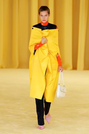a person wearing a costume: Prada Spring/Summer 2021 women's collection