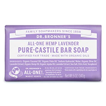 bar of soap, purple packaging