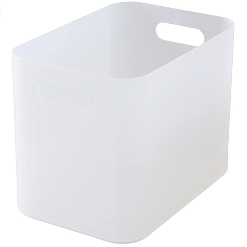 Muji Polypropylene Makeup Box, White. PHOTO: Amazon