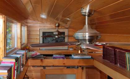 Interior views of the tiy home of John McCarthy and his wife, Amy Garber, along the waterfront in New Haven, Conn., on Thursday Oct. 8, 2020.