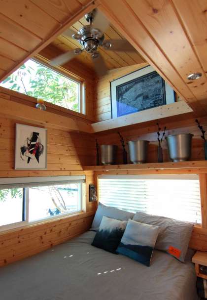 Interior views of the tiny home of John McCarthy and his wife, Amy Garber, along the waterfront in New Haven, Conn., on Thursday Oct. 8, 2020.