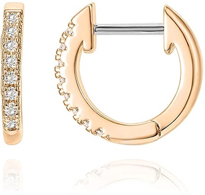 PAVOI 14K Gold-Plated Cubic Zirconia Cuff Earrings 